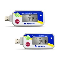 Registrador de Datos de Temperatura y Humedad Interno Reutilizable USB FlashLink Modelo 20248 de Alta Precisión con Pantalla LCD Grande DELTATRAK