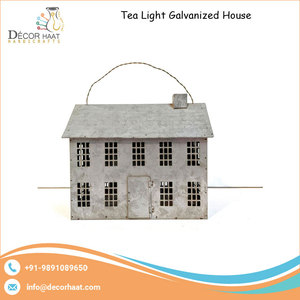 Best Selling Premium Quality Professional Decorative Galvanized Tealight <b>House</b> for Home Christmas Decoration from Top Supplier - Product Image 4