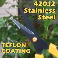 Gunting Bonsai Taiwan Little Bud Plant Kelas Industri 420J2 Baja Tahan Karat Jepang 125mm Lapisan PTFE Anti Lengket Tipe Bypass