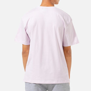 Camisetas de diseño personalizado de punto con cuello redondo 100% algodón manga corta casual en blanco OEM con logotipo liso estampado por encargo - Product Image 5