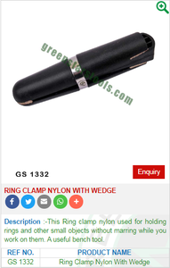 GS 1332 Ring <b>Clamp</b> with Wood Wedge Nylon Jewelry Tools-for Jewellery Work - Product Image 2