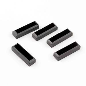 ควอตซ์สีดำธรรมชาติขนาด 7x24 มม. ทรงสี่เหลี่ยมแบบสเต็ปคัท คาโบชอง ขายส่งพลอยหลวมสำหรับทำเครื่องประดับ - Product Image 1