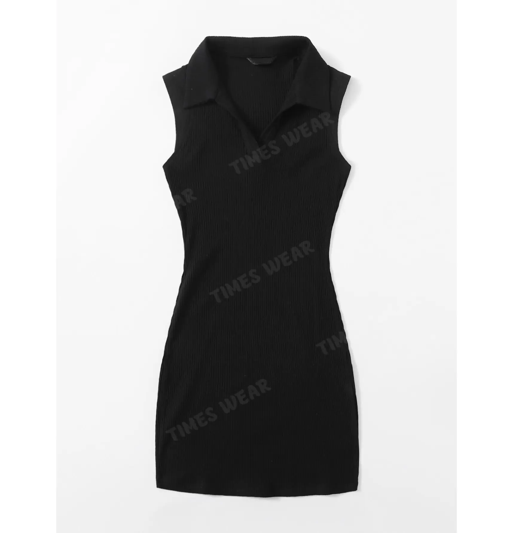 Women's New Fashion Black Top Quality Solid Bodycon Dress Lady Dress