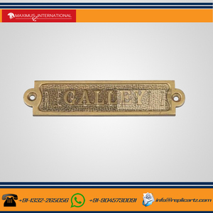 Haute qualité en laiton galère nautique mur chanter Plaque en laiton mur Art décor accessoires - Product Image 2