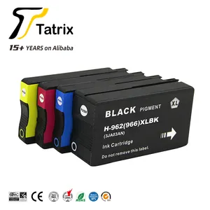 Cartucho de tinta tatrix 962xl 966xl 962 xl 966, cartucho de tinta removível de tinta a jato de entrada para hp oficial ejet pro 9010/9012 etc. 962xl