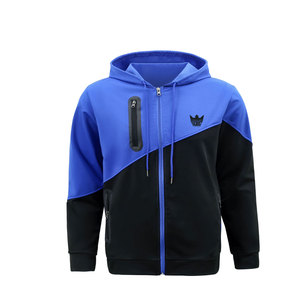 Survêtement en coton personnalisé pour homme, coupe classique, décontracté, color block, pour l'hiver - Product Image 2