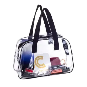 Women Bag Handbag Custom Logo PVC Bag PVC Plastic Ladies Tote Bag Transparent Handbag For Work/Pocketbook