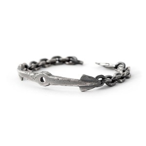 <b>Mens</b> Anchor Bracelet - Sterling <b>Silver</b> Bracelet - <b>Silver</b> Anchor Bracelet - <b>Mens</b> Nautical Bracelet - Nautical Jewelry - Chain Lin - Product Image 1