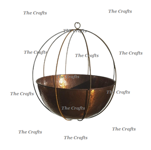 Maceta de Hierro con Soporte Colgante, Macetas Decorativas Redondas de Primera Calidad a Buenos Precios - Product Image 1