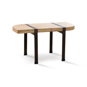 โต๊ะกาแฟ Kupat ไม้เนื้อแข็ง ขาโลหะ ดีไซน์ธรรมชาติ ทันสมัย เหมาะสำหรับห้องนั่งเล่น บ้าน โรงแรม - Product Image 1