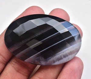 Banded Agate Cabochon High Quality Banded Agate Facetet Gemstone Customised Shape and Size <b>Well</b> Polished Handmade Gemstone - Product Image 1