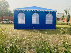 Tienda de exhibición de cuatro estaciones impermeable de lujo promocional postes de hierro galvanizado Material de lona de algodón de tamaño personalizado para - Product Image 3