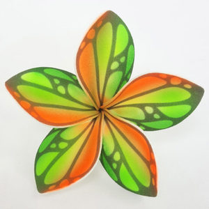Bunga Busa Plumeria Frangipani Buatan Tangan dengan Tato Unik Berkualitas Tinggi - Product Image 3