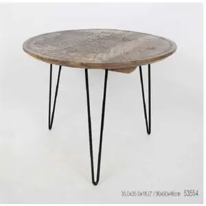 โต๊ะกาแฟสไตล์ทำจากไม้ทรงกลมเฟอร์นิเจอร์ห้องนั่งเล่นสไตล์โมเดิร์นและพรีเมียมออกแบบได้ตามต้องการ - Product Image 1