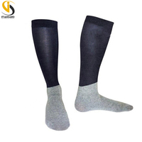 Chaussettes d'équitation de compression couleur unie, professionnelles, pour l'entraînement, monte à cheval, hautes, confortables, pour le saut d'obstacles, jeunes, personnalisables