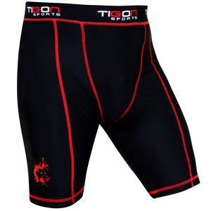 Noir Short De Compression Toutes Saisons Tudo Base Courte couche MMA Short De Compression - Product Image 4