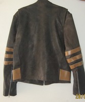Veste en cuir Slim X Men Wolverine en cuir marron