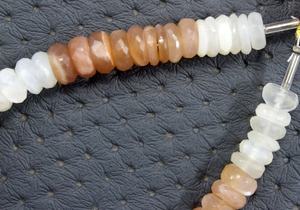 Natural Multi Moonstone Gemstone Faceted Rondelle Beads Handmade Jewelry Making <b>Bracelet</b> Necklace Earring - Product Image 6