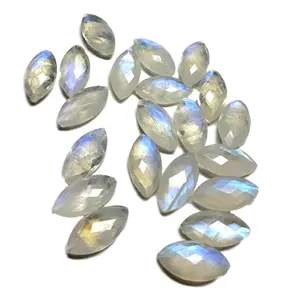 Faceted Checkerboard Cut Rainbow Moonstone Marquee All Shapes And Sizes Cut On Custom Orders In Wholesale Prices In All Other Ty