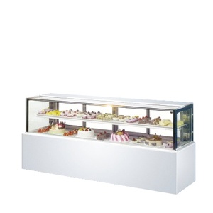 Display Showcase Japanese Style Glass free standing cold Glass Cake Chiller Bakery Equipment upright Glass Cake Chiller