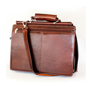 Recién llegado, maletín de cuero genuino Unisex, bolso suave de Color personalizado, precio competitivo - Product Image 1