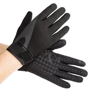Guantes de Ciclismo de medio dedo Unisex de alta calidad, Material de algodón de cuero estampado a la moda, almohadilla de Gel impermeable, empuñaduras de mano para carreras - Product Image 4