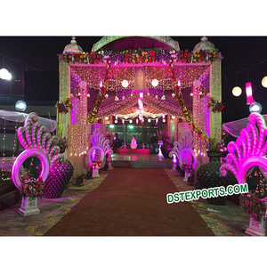 Décorations de mariage indiennes en fibre, piliers d'allée de mariage en fibre, piliers de mariage au nouveau design, décoration de piliers pour la Californie - Product Image 1