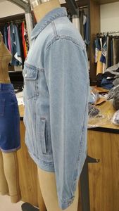 Veste en jean pour hommes personnalisée de haute qualité Top Design Slim Fashion Casual Work Jean Jacket Button Pocket Solid 100% Cotton Winter - Product Image 2