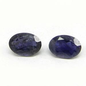 พลอยไอโอไลต์สีม่วงธรรมชาติคุณภาพ AA งานแฮนด์เมด รูปทรงวงรีขนาด 5x7 มม. น้ำหนัก 0.7 กะรัต สำหรับทำเครื่องประดับพลอย - Product Image 4