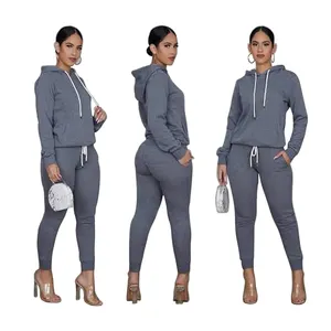 Großhandel Custom Logo Female Training Wear Sweat suit 2-teilige Hosen-Sets Hochwertige Trainings anzüge für Frauen Sweat Jogging-Anzüge