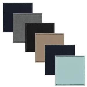 Debossed โลโก้เปล่า Pu หนัง Coaster - Product Image 3