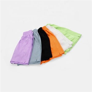 Shorts d'été de course à pied unisexe personnalisés en molleton noir solide sweat en éponge française 100% coton pour vêtements de sport running-Mens - Product Image 2
