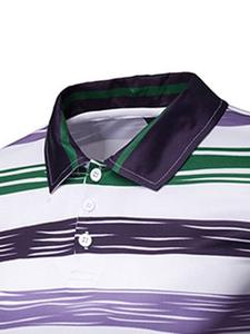 Polo de algodón 100% de alta calidad para hombre con diseño de rayas informales antiarrugas y tela de Jersey - Product Image 6