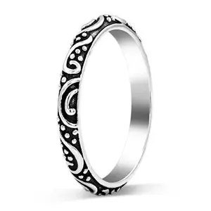 Bague en argent sterling 925 faite à la main, style bohème, bande ancienne, bague statement en argent, fournisseur de bijoux d'Inde, bijoutier - Product Image 1