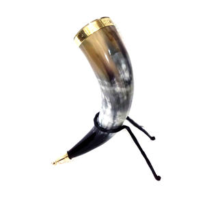 Corne à boire viking avec bec en laiton, design antique, corne à boire médiévale avec support, corne à boire en buffle personnalisée - Product Image 4