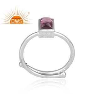 Anillo de piedras preciosas de amatista, joyería hecha a mano, de diseño de plata fina 925 - Product Image 2