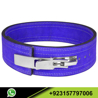 Ceinture de levier en cuir de vache violet, boucle pour exercices de gymnastique, couleur unie, blanc, accessoire de couture