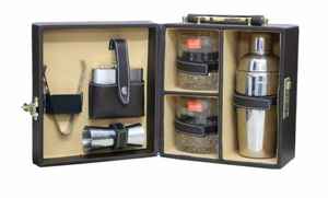 Juego de barra Premium con 6 vasos de whisky | Juego de barra de polipiel portátil | juego de barra de Artículos de bar lo último - Product Image 4