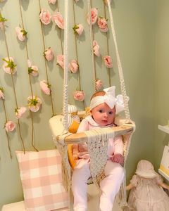 Macrame Swing, Baby Swing, Baby Swing, Boho Garden Swing, Baby <b>Hammock</b> - Product Image 1