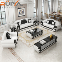 Royal stil leder sofa set luxus weich und bequem wohnzimmer sofa 1 + 2 + 3 sitzer home möbel