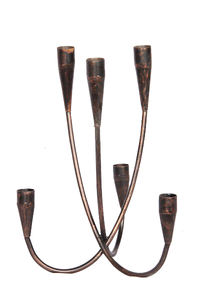 Candelabro de Tres Luces, Candelabro Decorativo de Latón, Candelabro de Diseño de Aluminio, Elegante Portavelas de Metal - Product Image 5