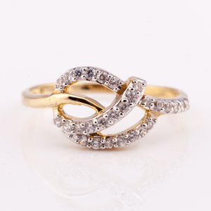 Bijoux de mode En Gros Dernière Conception de Luxe Bague en Or Jaune 18K R-10257 pour Femmes de Thaïlande Usine - Product Image 4