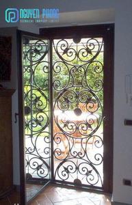 Modèles de porte principale en fer forgé noir, pour protection et décoration des portes - Product Image 5