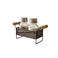 Caddy à sel et poivre en métal, fait main, écologique, en aluminium, compatible lave-vaisselle, style indien, élégant, pour table, nouvelle arrivée