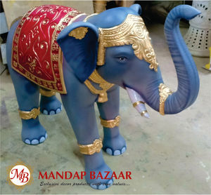 รูปปั้นช้างที่ทันสมัยผ้าใยไฟเบอร์แฟชั่นตกแต่งทางเข้างานแต่งงานโมเดลแมนเด็ปอินเดียหรูหราสำหรับคอนเสิร์ตกิจกรรมต้อนรับ - Product Image 3