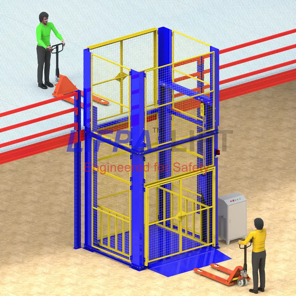 Mezzanine hidráulico, elevador de acceso, 3000kg, almacén