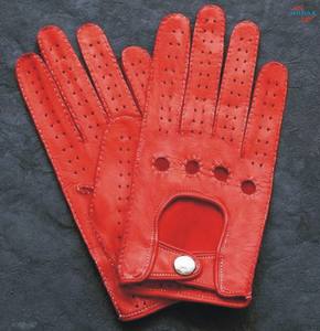 ขายส่งราคาการออกแบบใหม่ถุงมือขับรถสนับมือหลุมหนังแท้ - Product Image 2