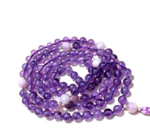Energized Prayer Beads <b>Rosary</b> Amethyst 6mm Natural 108 Mala Beads Long <b>Necklace</b> Knotted Yoga Jewelry Men Tassel Tie-In Women's - Product Image 3