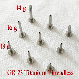 [TH-015] barres de Labret en titane sans fil de Super qualité ASTM F136 G23, corps de bijoux Offres Spéciales Design - Product Image 2