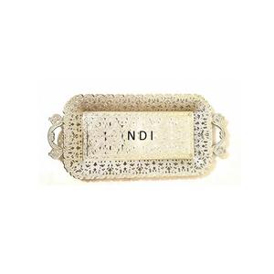 Bandeja de Metal decorativa hecha a mano de buena calidad para el hogar, restaurante, Hotel, Catering, uso, comida, postre, bandeja para servir - Product Image 1